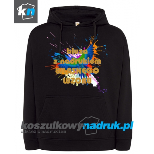 WŁASNY NADRUK BLUZA MĘSKA Z KAPTUREM KANGUREK